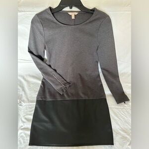 Banana Republic Faux Leather Grey Mini Dress Size 00P
